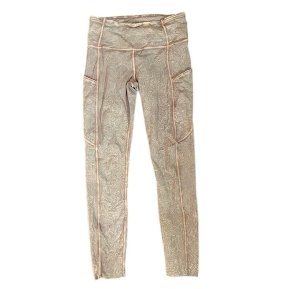 LULULEMON Leggings Size 6 Pockets Lavender Grey ColorWomens Unique